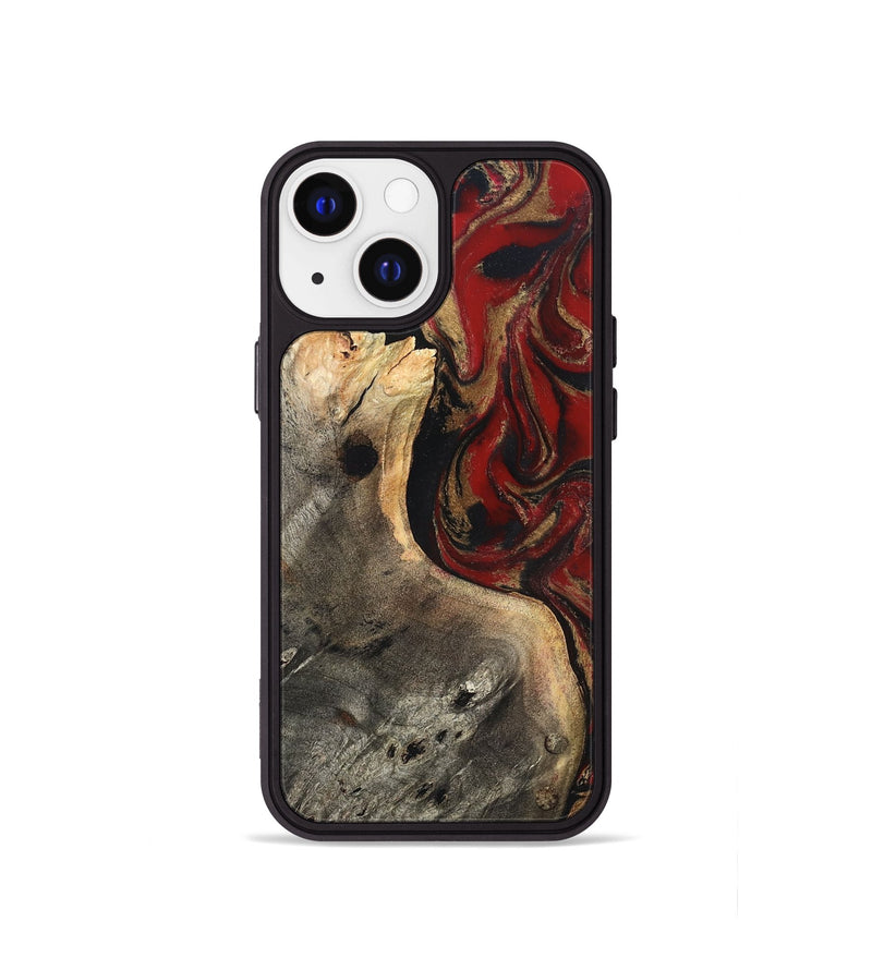 iPhone 13 mini Wood Phone Case - Eda (Red, 819277)