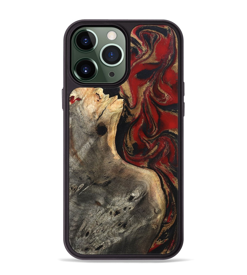 iPhone 13 Pro Max Wood Phone Case - Eda (Red, 819277)