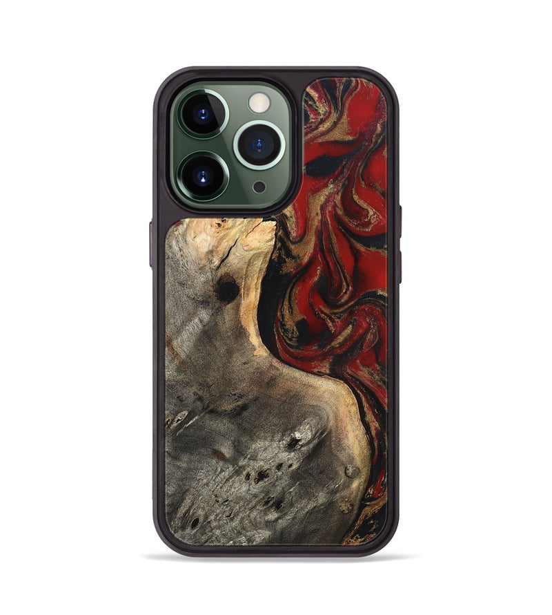 iPhone 13 Pro Wood Phone Case - Eda (Red, 819277)