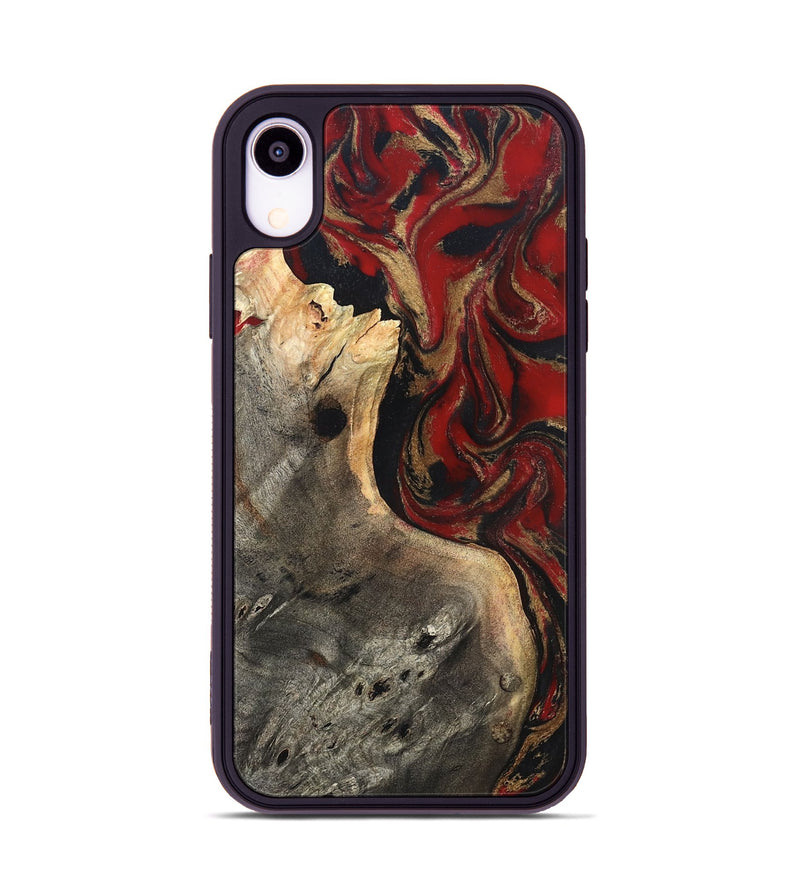 iPhone Xr Wood Phone Case - Eda (Red, 819277)