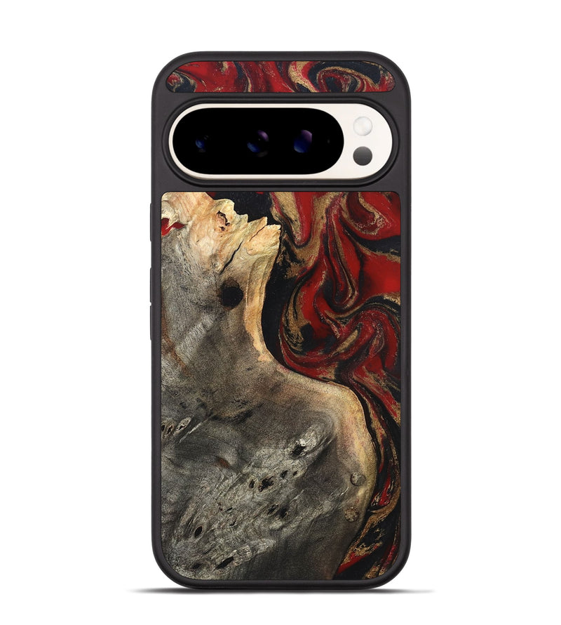 Pixel 9 Wood Phone Case - Eda (Red, 819277)