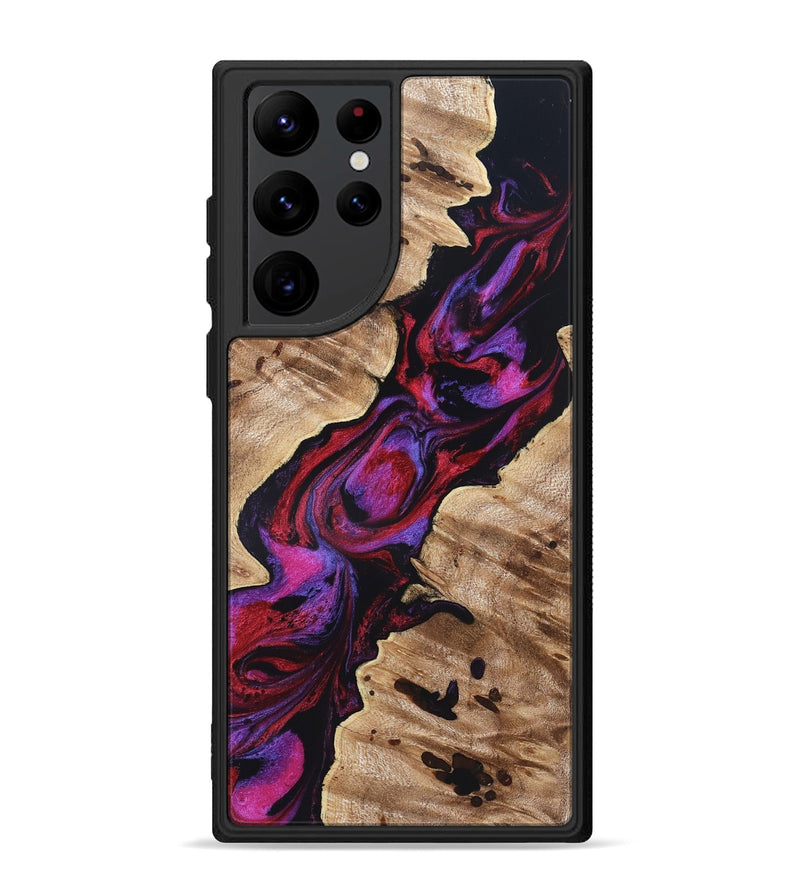 Galaxy S22 Ultra Wood Phone Case - Wilda (Red, 819278)
