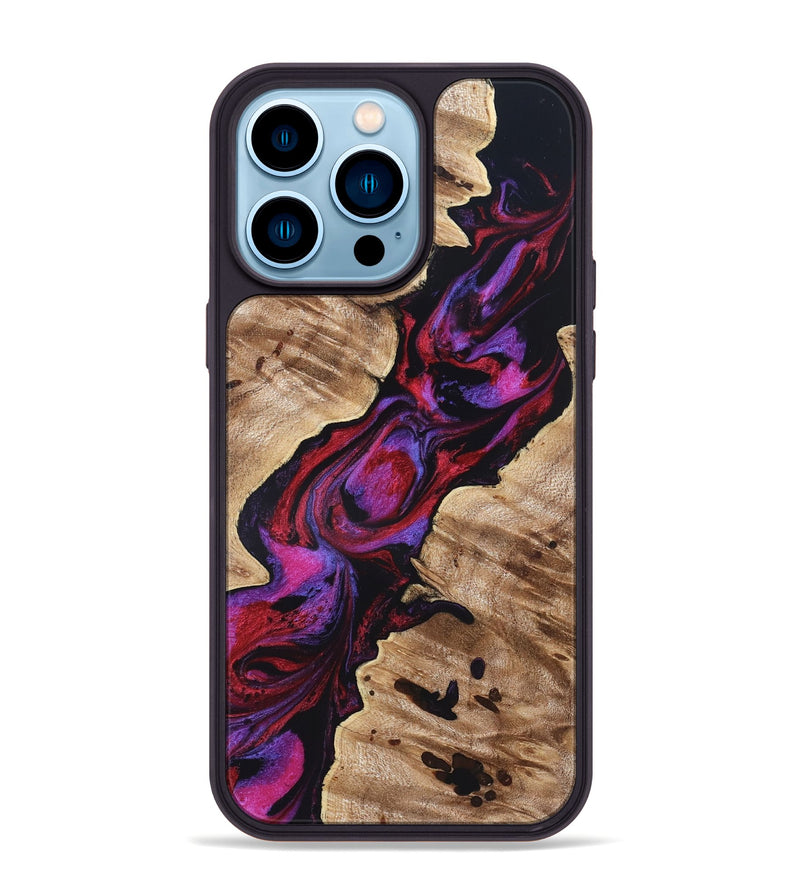 iPhone 14 Pro Max Wood Phone Case - Wilda (Red, 819278)