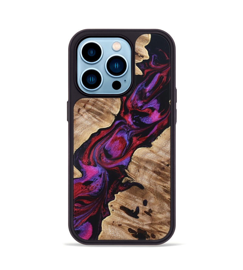iPhone 14 Pro Wood Phone Case - Wilda (Red, 819278)