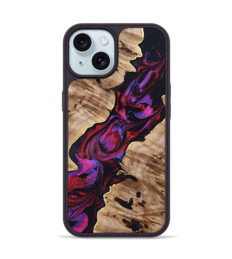 iPhone 15 Wood Phone Case - Wilda (Red, 819278)