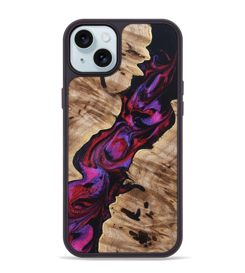 iPhone 15 Plus Wood Phone Case - Wilda (Red, 819278)