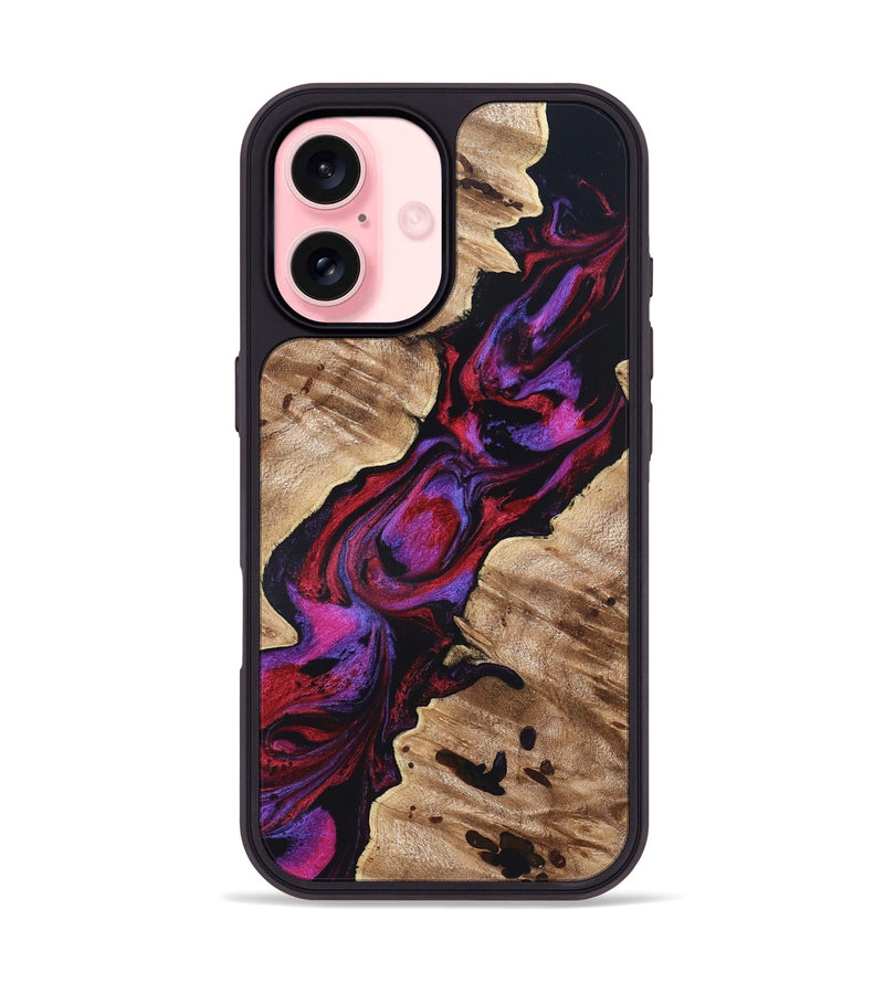iPhone 16 Wood Phone Case - Wilda (Red, 819278)