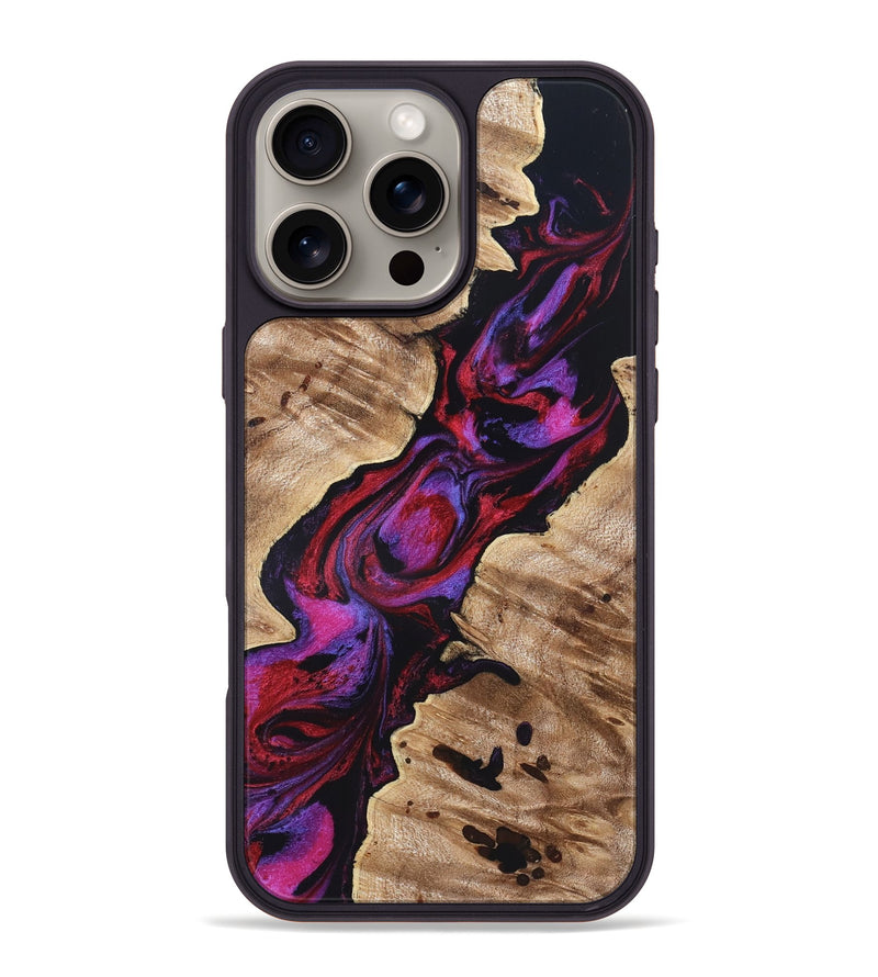 iPhone 16 Pro Max Wood Phone Case - Wilda (Red, 819278)