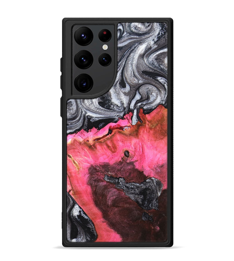 Galaxy S22 Ultra Wood Phone Case - Signe (Black & White, 819279)