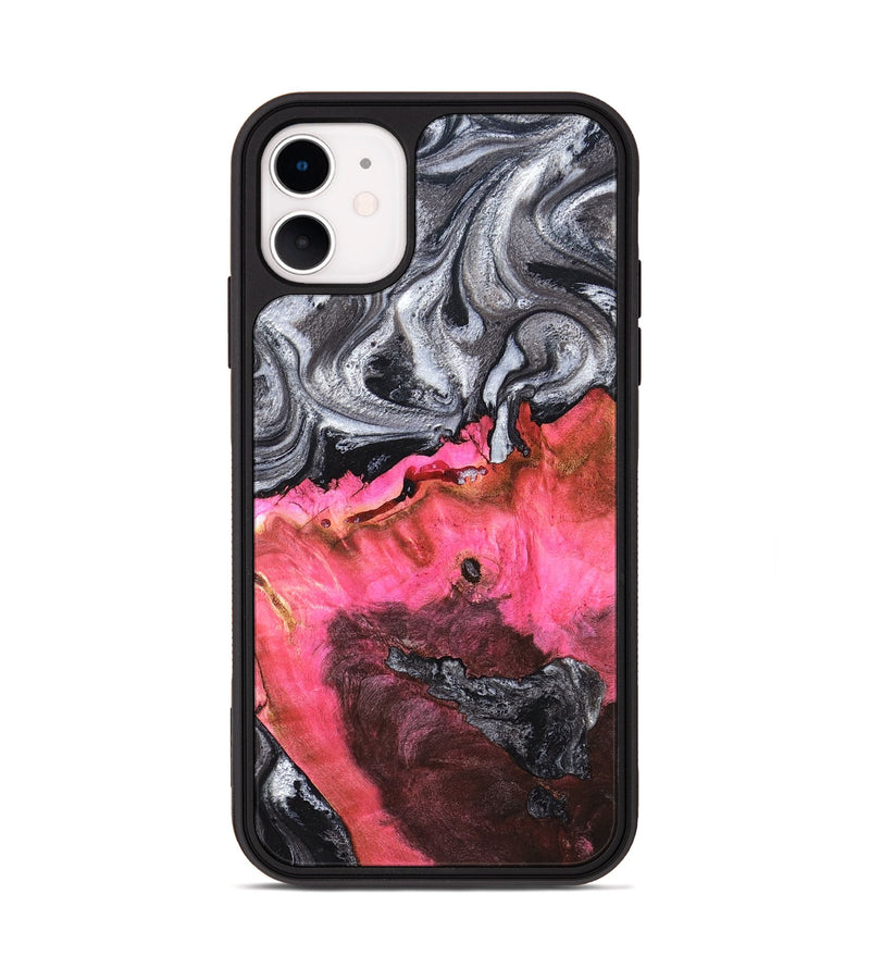 iPhone 11 Wood Phone Case - Signe (Black & White, 819279)