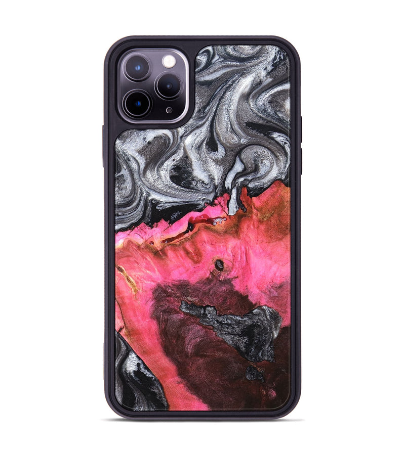 iPhone 11 Pro Max Wood Phone Case - Signe (Black & White, 819279)
