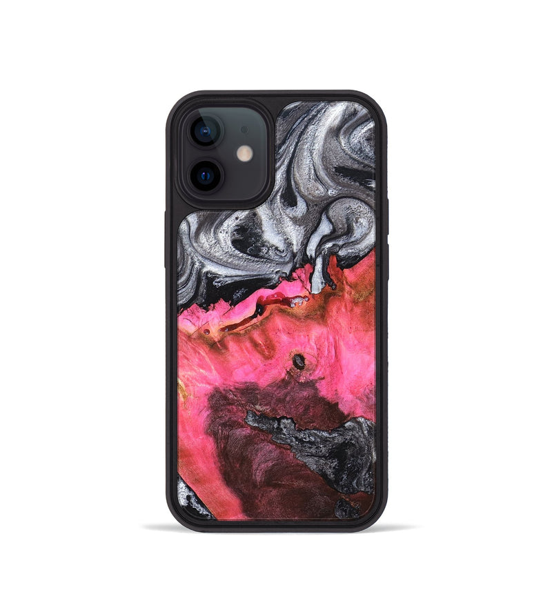 iPhone 12 mini Wood Phone Case - Signe (Black & White, 819279)