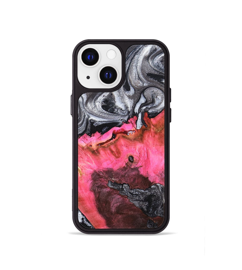 iPhone 13 mini Wood Phone Case - Signe (Black & White, 819279)