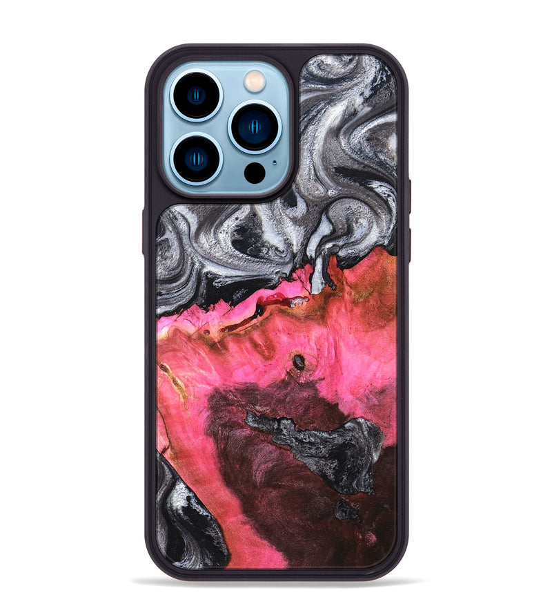iPhone 14 Pro Max Wood Phone Case - Signe (Black & White, 819279)