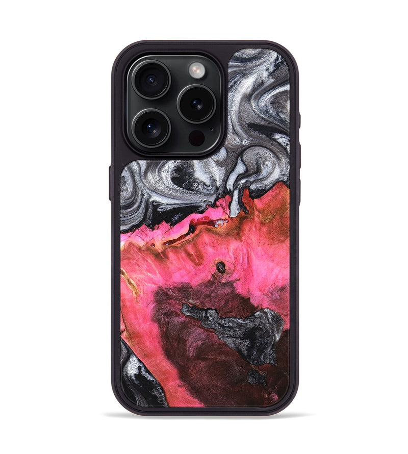 iPhone 15 Pro Wood Phone Case - Signe (Black & White, 819279)