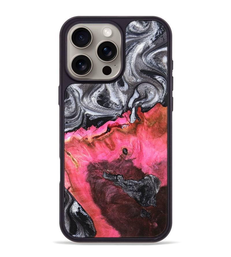 iPhone 16 Pro Max Wood Phone Case - Signe (Black & White, 819279)