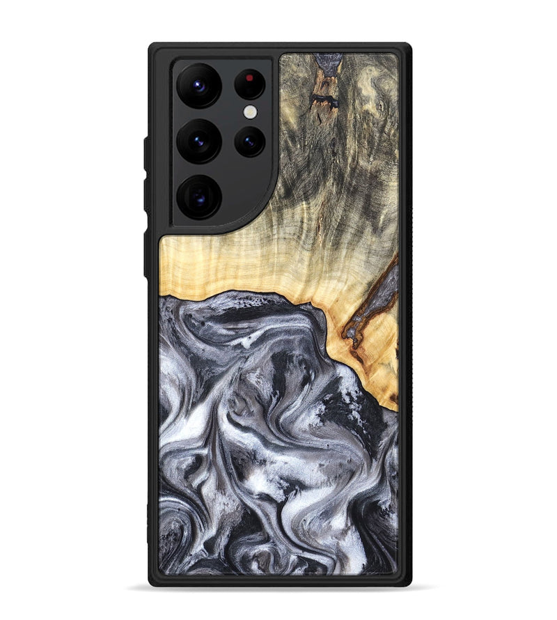 Galaxy S22 Ultra Wood Phone Case - Margo (Black & White, 819280)