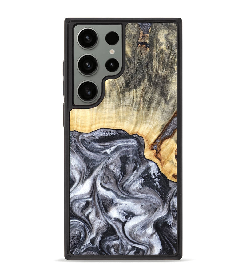 Galaxy S23 Ultra Wood Phone Case - Margo (Black & White, 819280)
