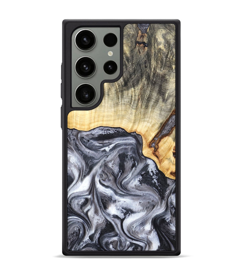 Galaxy S24 Ultra Wood Phone Case - Margo (Black & White, 819280)