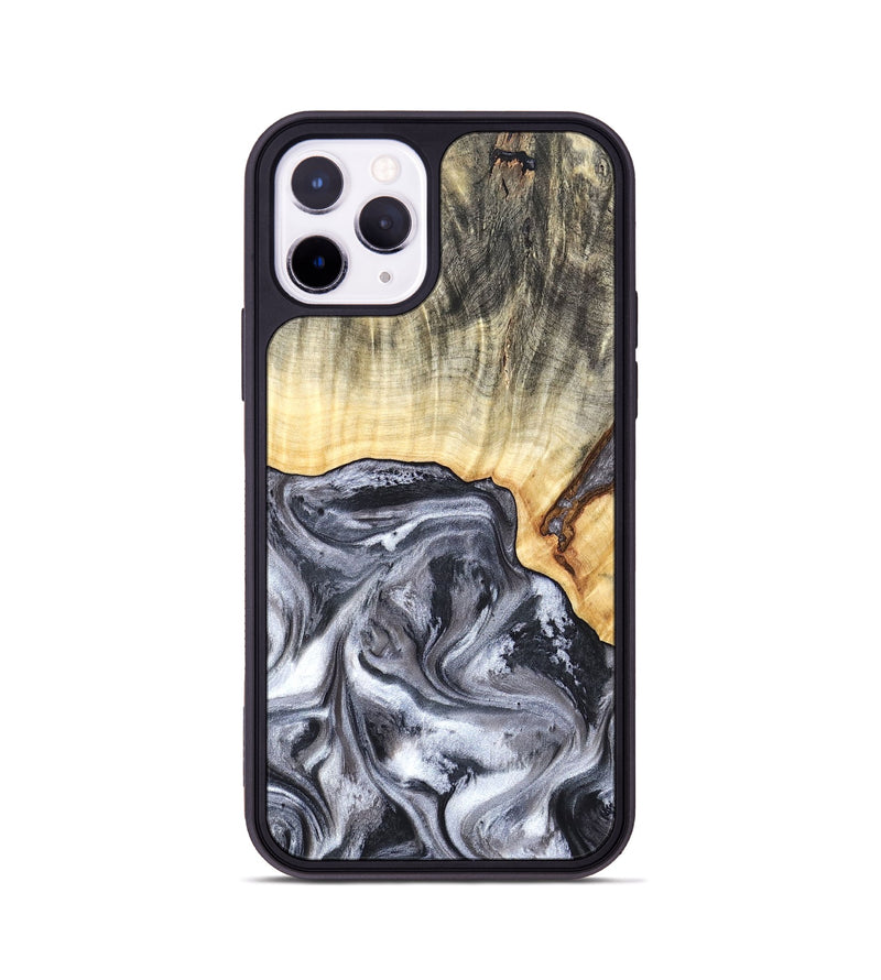 iPhone 11 Pro Wood Phone Case - Margo (Black & White, 819280)
