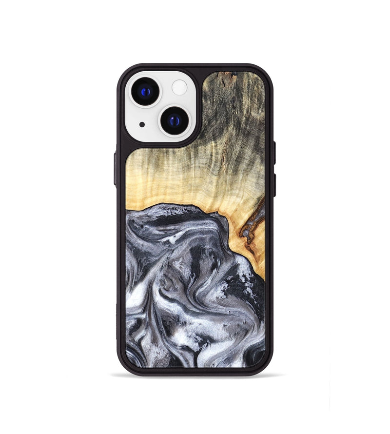 iPhone 13 mini Wood Phone Case - Margo (Black & White, 819280)
