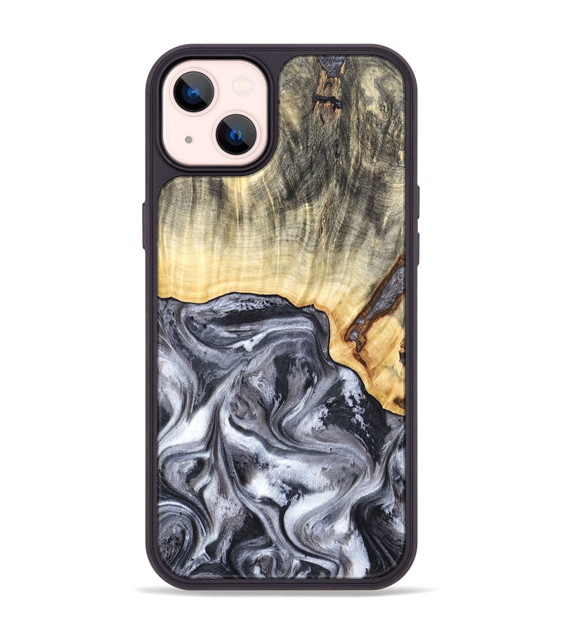 iPhone 14 Plus Wood Phone Case - Margo (Black & White, 819280)
