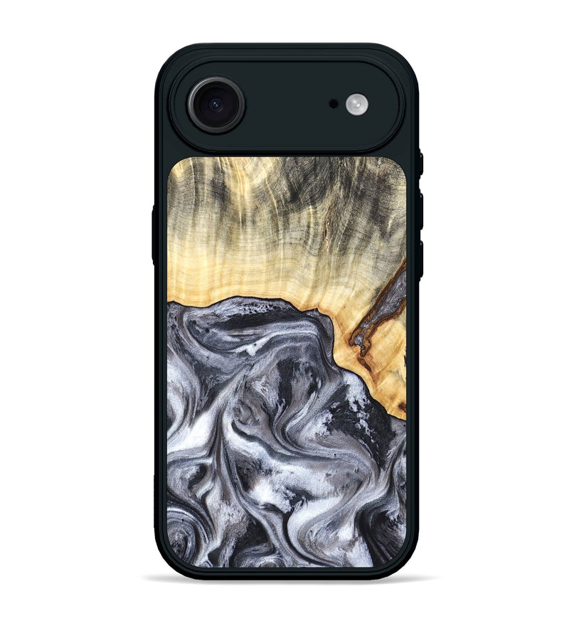 iPhone 17 Air Wood Phone Case - Margo (Black & White, 819280)