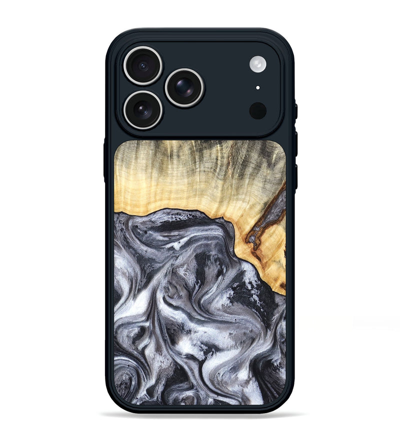 iPhone 17 Pro Max Wood Phone Case - Margo (Black & White, 819280)