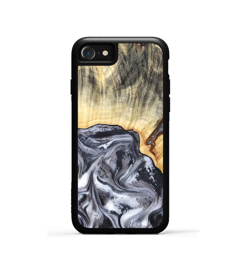 iPhone SE Wood Phone Case - Margo (Black & White, 819280)
