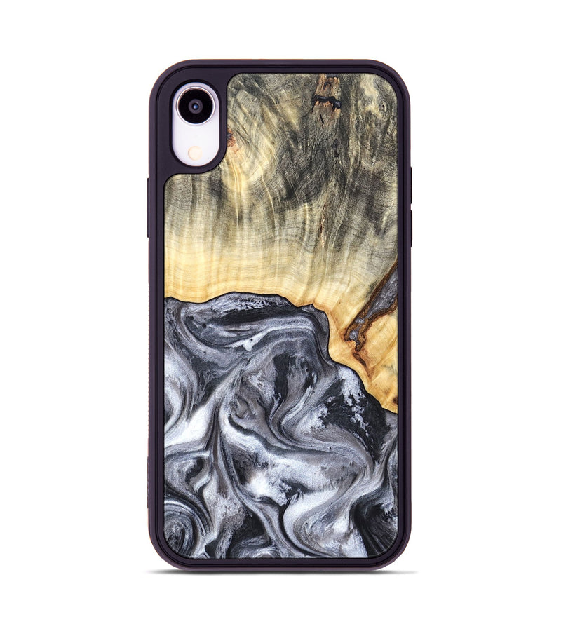 iPhone Xr Wood Phone Case - Margo (Black & White, 819280)