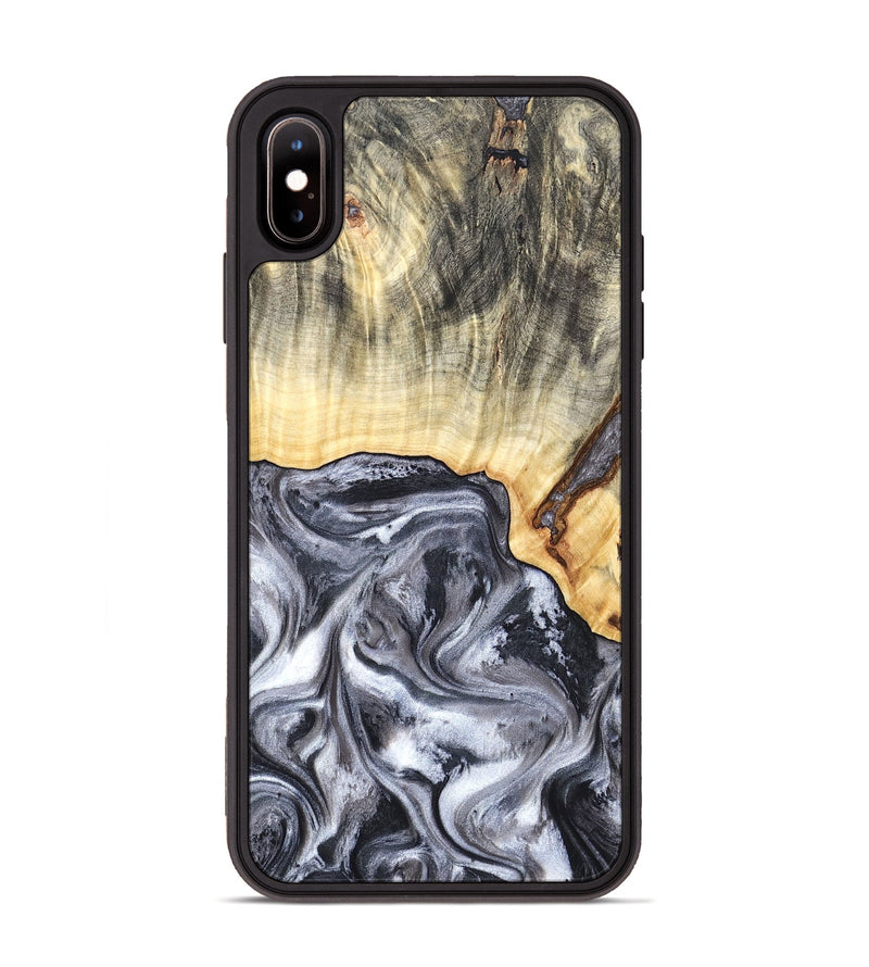 iPhone Xs Max Wood Phone Case - Margo (Black & White, 819280)