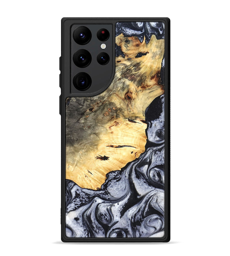 Galaxy S22 Ultra Wood Phone Case - Theron (Black & White, 819281)