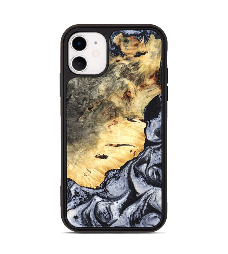 iPhone 11 Wood Phone Case - Theron (Black & White, 819281)