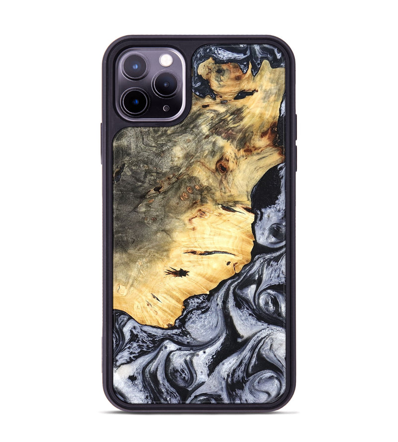iPhone 11 Pro Max Wood Phone Case - Theron (Black & White, 819281)