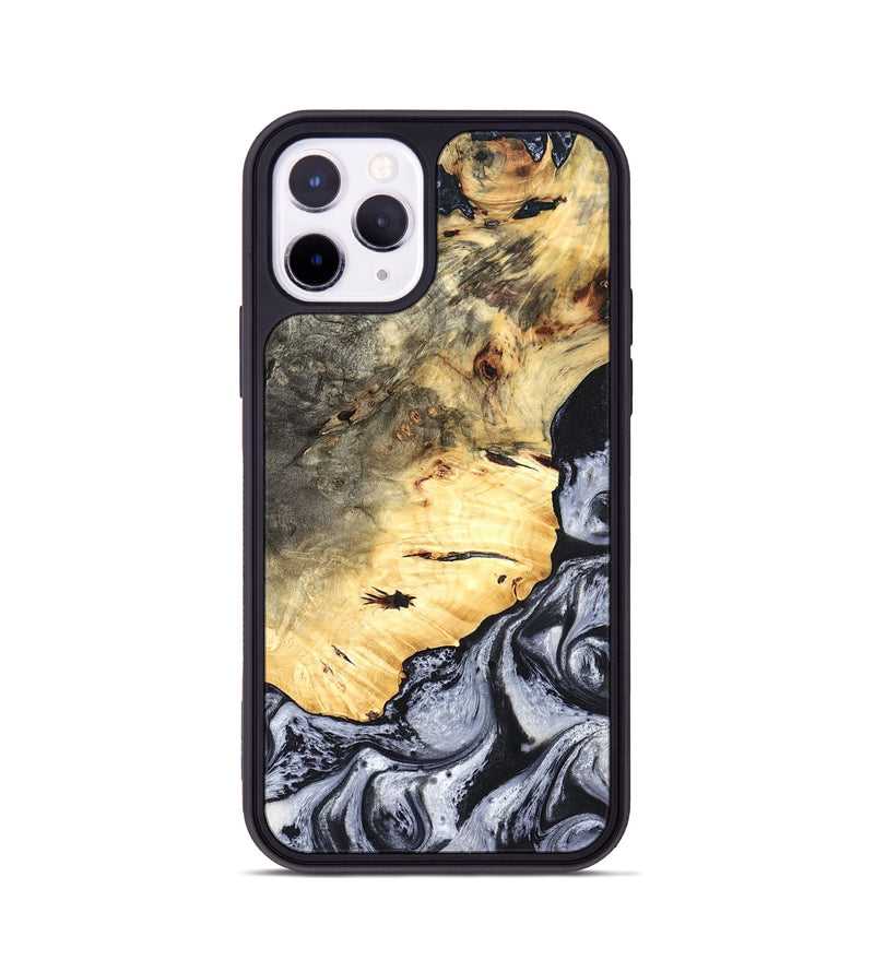 iPhone 11 Pro Wood Phone Case - Theron (Black & White, 819281)