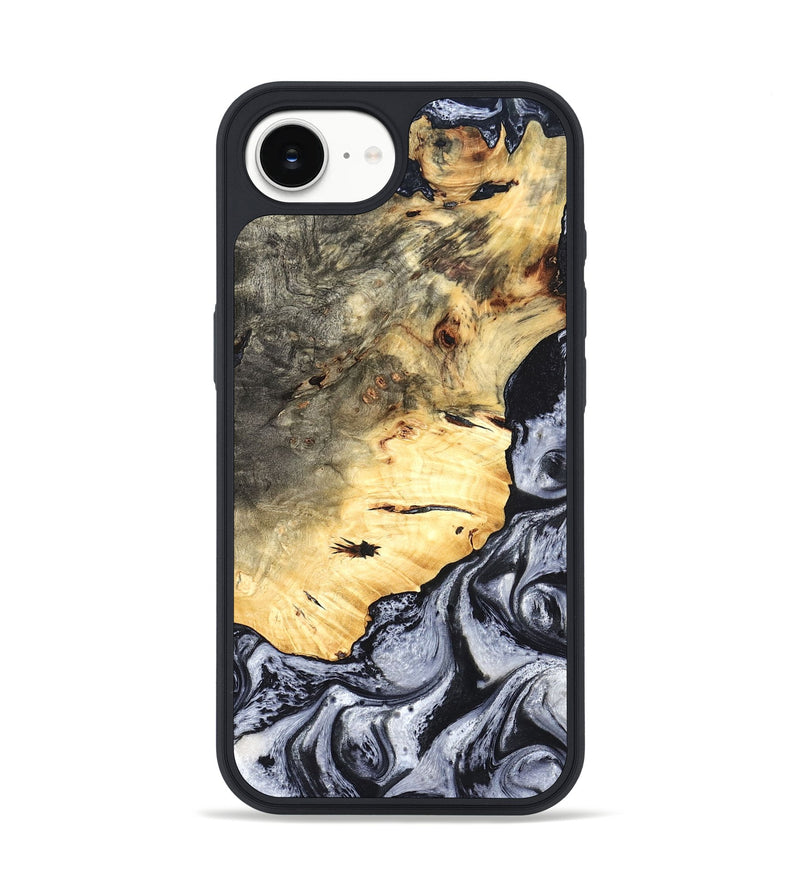 iPhone 16e Wood Phone Case - Theron (Black & White, 819281)