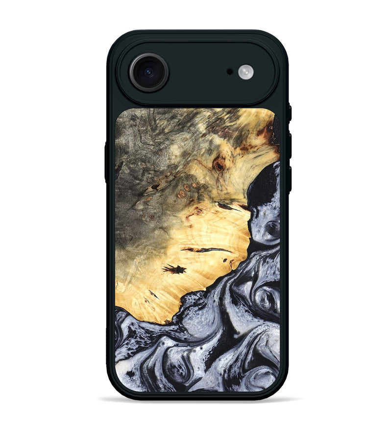 iPhone 17 Air Wood Phone Case - Theron (Black & White, 819281)