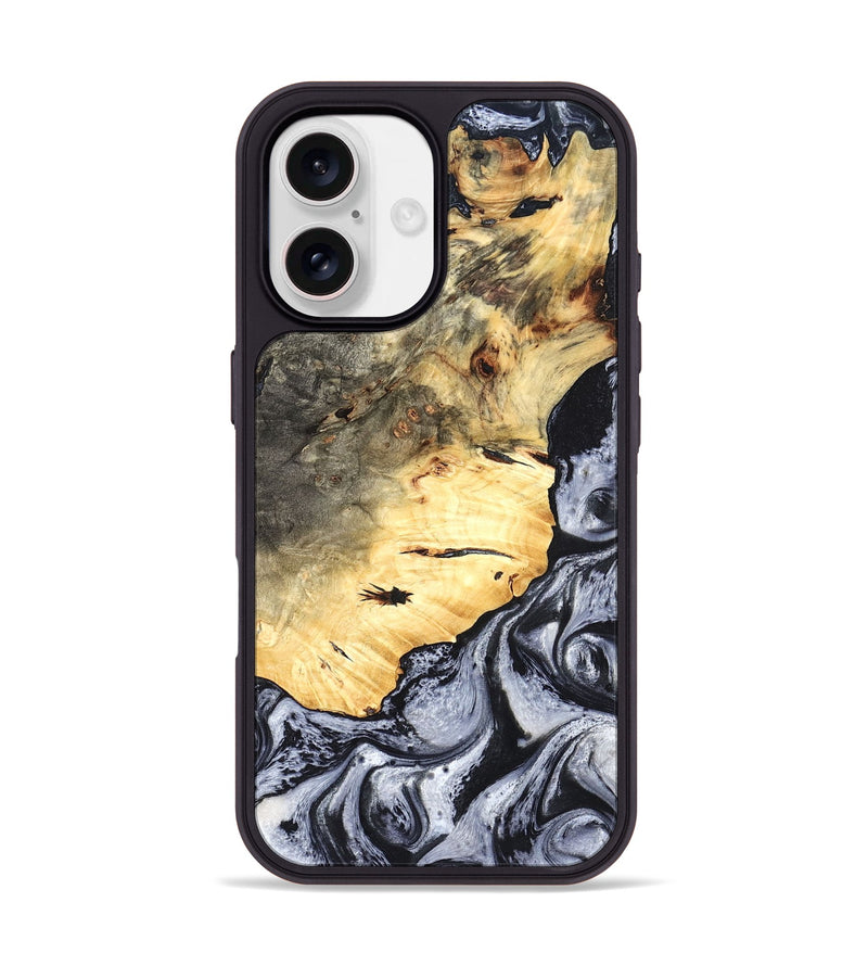 iPhone 17 Wood Phone Case - Theron (Black & White, 819281)