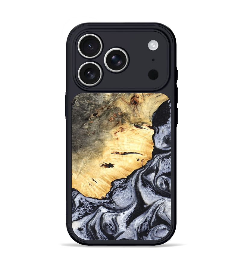 iPhone 17 Pro Wood Phone Case - Theron (Black & White, 819281)