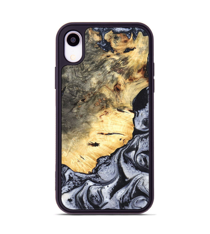 iPhone Xr Wood Phone Case - Theron (Black & White, 819281)