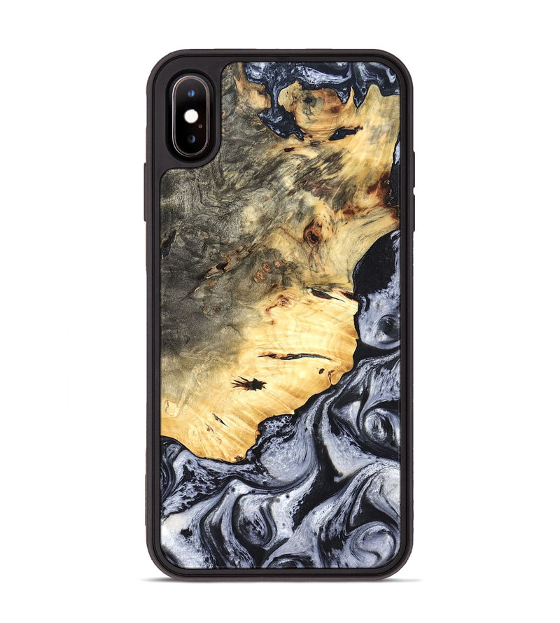 iPhone Xs Max Wood Phone Case - Theron (Black & White, 819281)