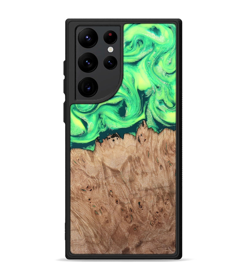 Galaxy S22 Ultra Wood Phone Case - Martika (Green, 819282)