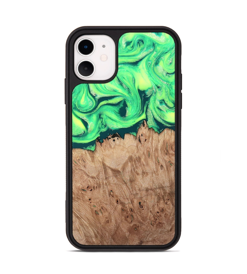 iPhone 11 Wood Phone Case - Martika (Green, 819282)
