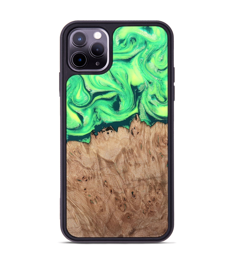 iPhone 11 Pro Max Wood Phone Case - Martika (Green, 819282)