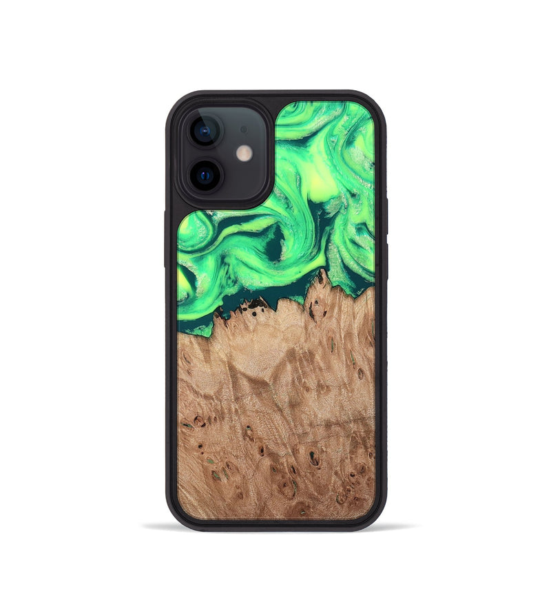 iPhone 12 mini Wood Phone Case - Martika (Green, 819282)
