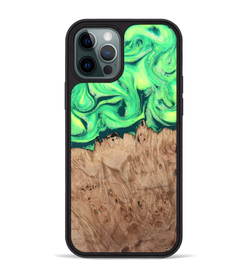 iPhone 12 Pro Max Wood Phone Case - Martika (Green, 819282)