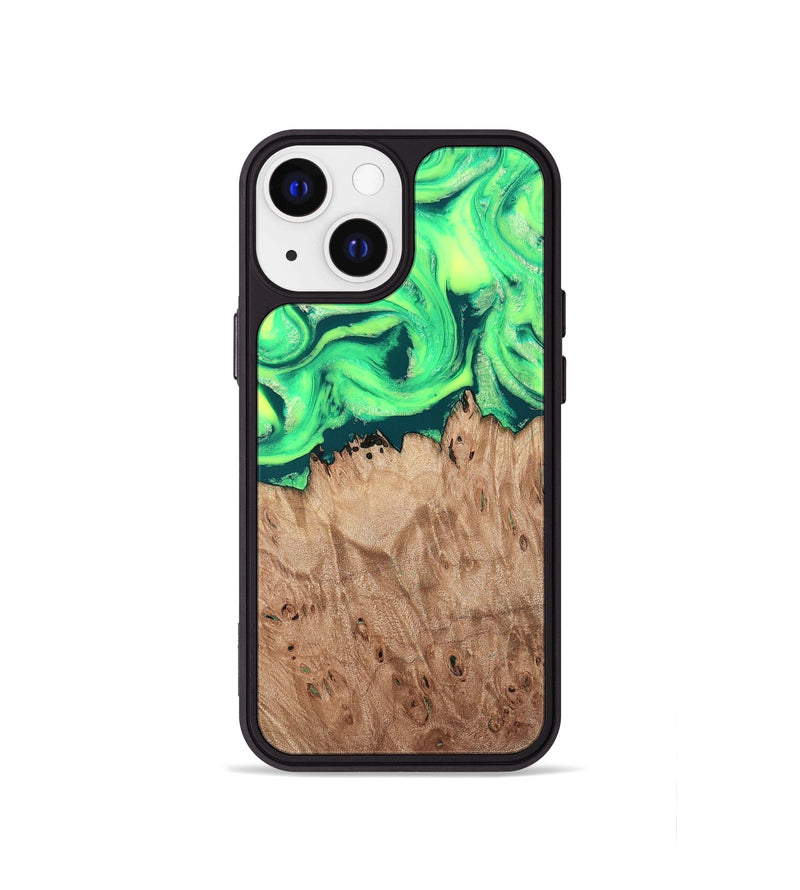 iPhone 13 mini Wood Phone Case - Martika (Green, 819282)
