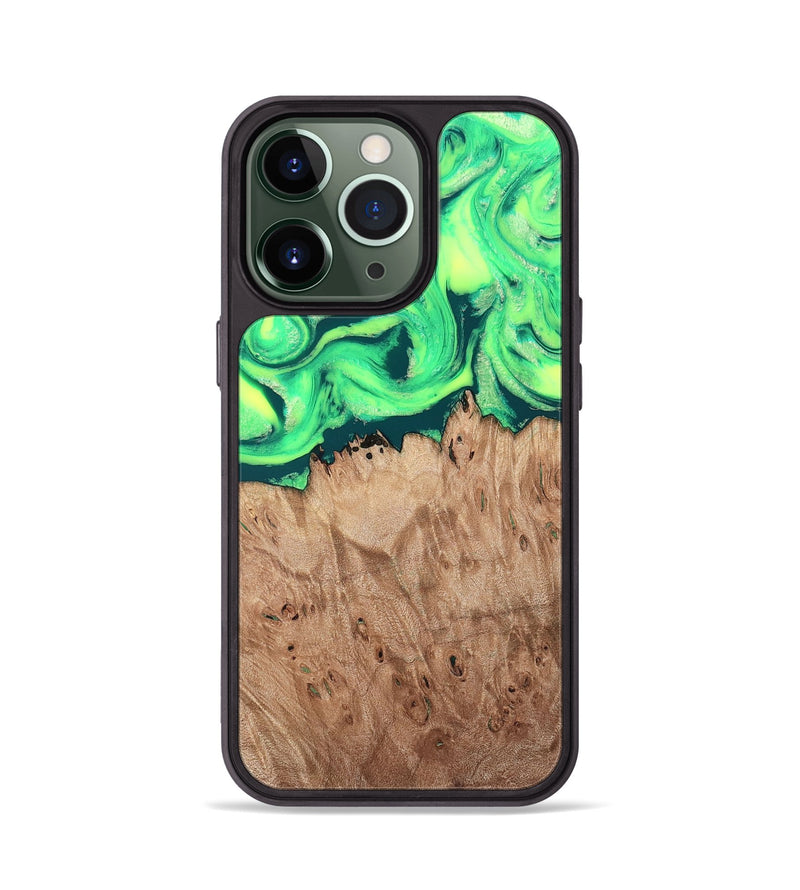 iPhone 13 Pro Wood Phone Case - Martika (Green, 819282)