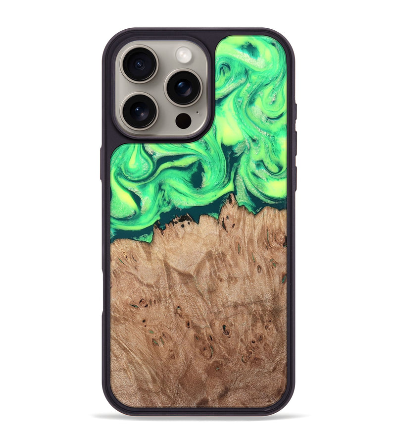 iPhone 16 Pro Max Wood Phone Case - Martika (Green, 819282)
