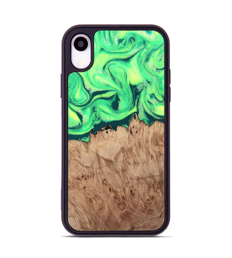 iPhone Xr Wood Phone Case - Martika (Green, 819282)